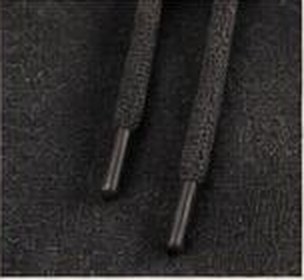 Tonal drawcords with dark metal tips