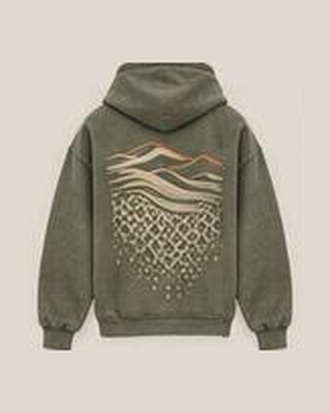 Sage hoodie, back view